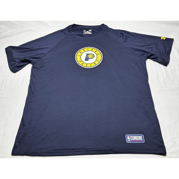 INDIANA PACERS Under Armour NBA Combine Short Sleeve Shirt Men’s Large UA - Picture 1 of 10